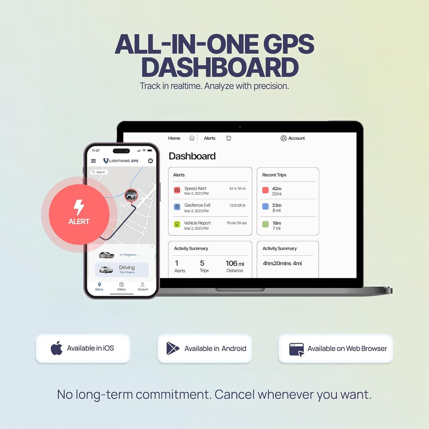Lightning GPS GL300 Tracker Device for Vehicles w/Magnetic Case and Battery – Real-Time GPS Tracking, Vehicle & Fleet Monitoring, Hidden Tracking for Cars, Trucks or Trailers – Subscription Required