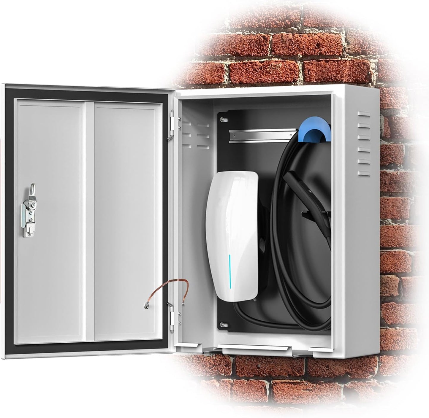 BMZX for Tesla Wall Charger Box Compatible with Tesla Wall Connector Gen 3, Indoor/Outdoor EV Charger Enclosure, Cable Organizer, Waterproof & Dustproof