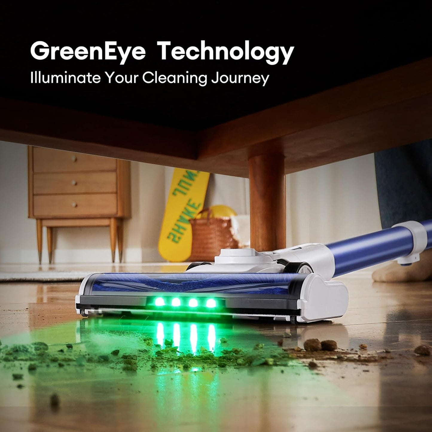 Ultenic U10 Ultra Cordless Stick Vacuum Cleaner, 500W Motor, 45KPa Suction, Max 40mins Runtime, Anti-Tangle Brush, 1L Dustbin Capacity, Stick Vacuum for Home, Pet Hair, Hardwood Floors, and Carpets