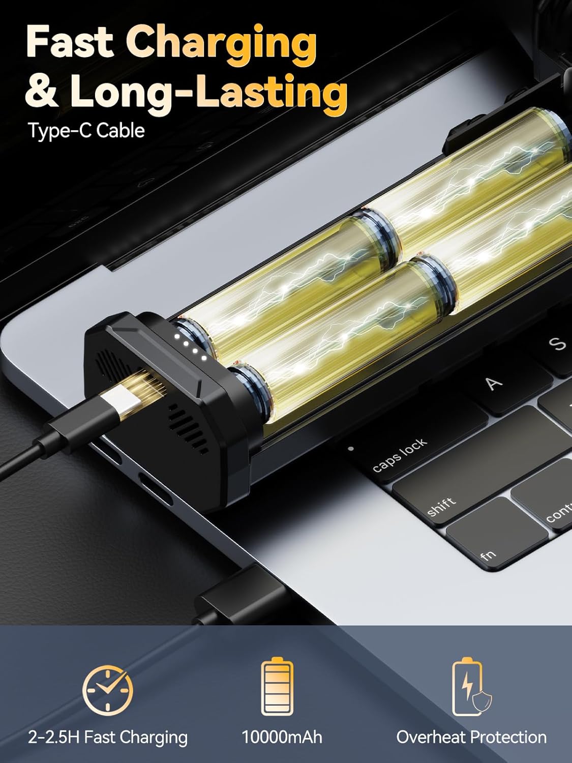 Electric Air Duster, 300000RPM 4-Gear Adjustable Compressed Air Duster with Light, Rechargeable Brushless Motor Air Blower for Keyboard, PC, Car, and Home Cleaning Reusable Replaces Compressed Air Can