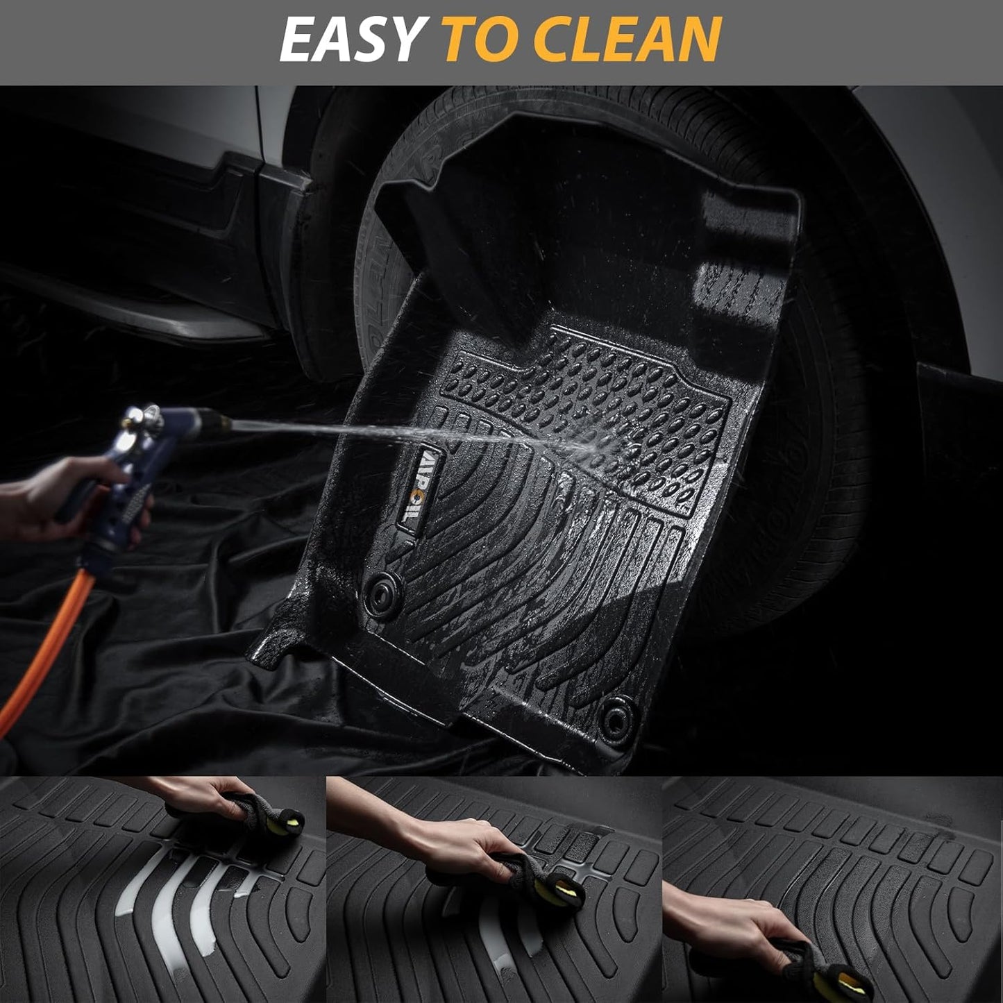 AIPOIL® Floor Mats & Cargo Liner Set for 2025 Mazda CX-70 & CX-70 PHEV All Weather Protection Full Set Automobile mats Accessories, Black