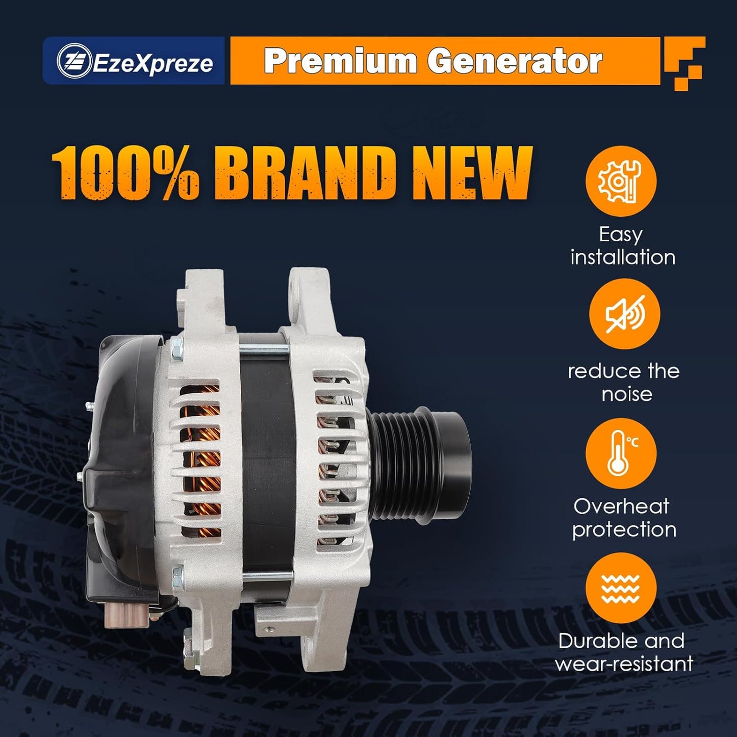 Ezexpreze 11196 Alternator Compatible with Lexus GS300 V6 3.0L 2006,Lexus GS350 V6 3.5L 2007-2011,Lexus IS250 V6 2.5L 2006-2011,OE#7060-31060 104210-2050