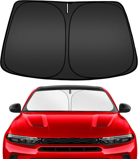 ARISMOTOR Windshield Sun Shade for Dodge Hornet 2023-2024, Custom Fit Foldable Front Window Sunshade Sun Visor Protector, Block UV Rays Keep Your Car Cooler