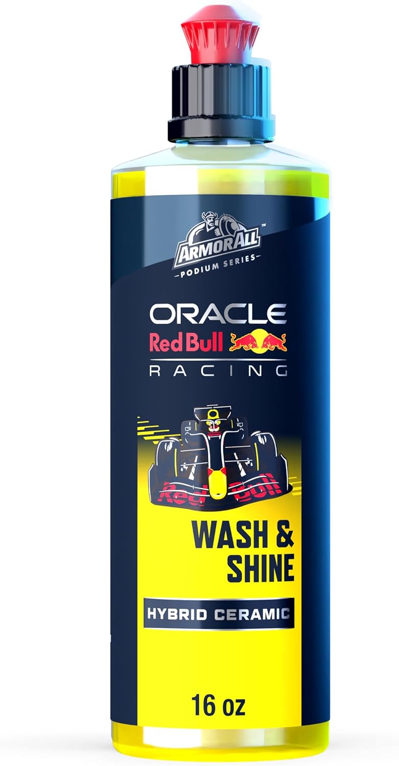 Armor All Podium Series Hybrid Ceramic Wash & Shine, 16 fl oz, 2-in-1 Car Wash and Wax Developed in Collaboration With Oracle Red Bull Racing