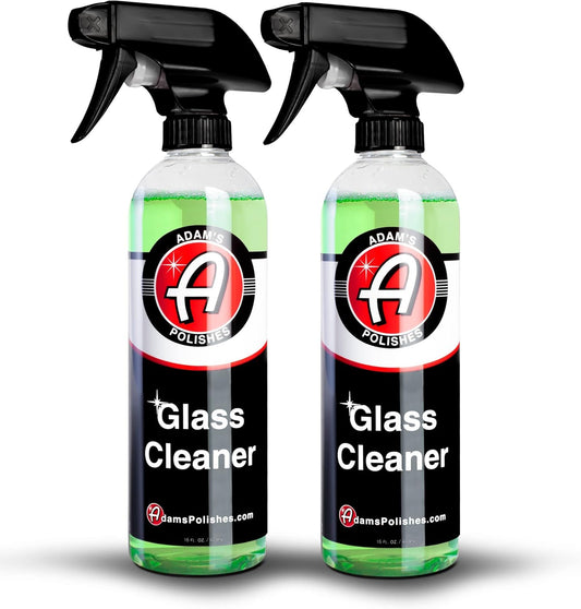 Adam's Polishes Glass Cleaner - Car Window Cleaner | Wash All-Natural Streak Free Formula for Cleaning | Safe On Tinted & Non-Tinted Glass | Won't Strip Car Wax or Paint Protection - Pack of 2