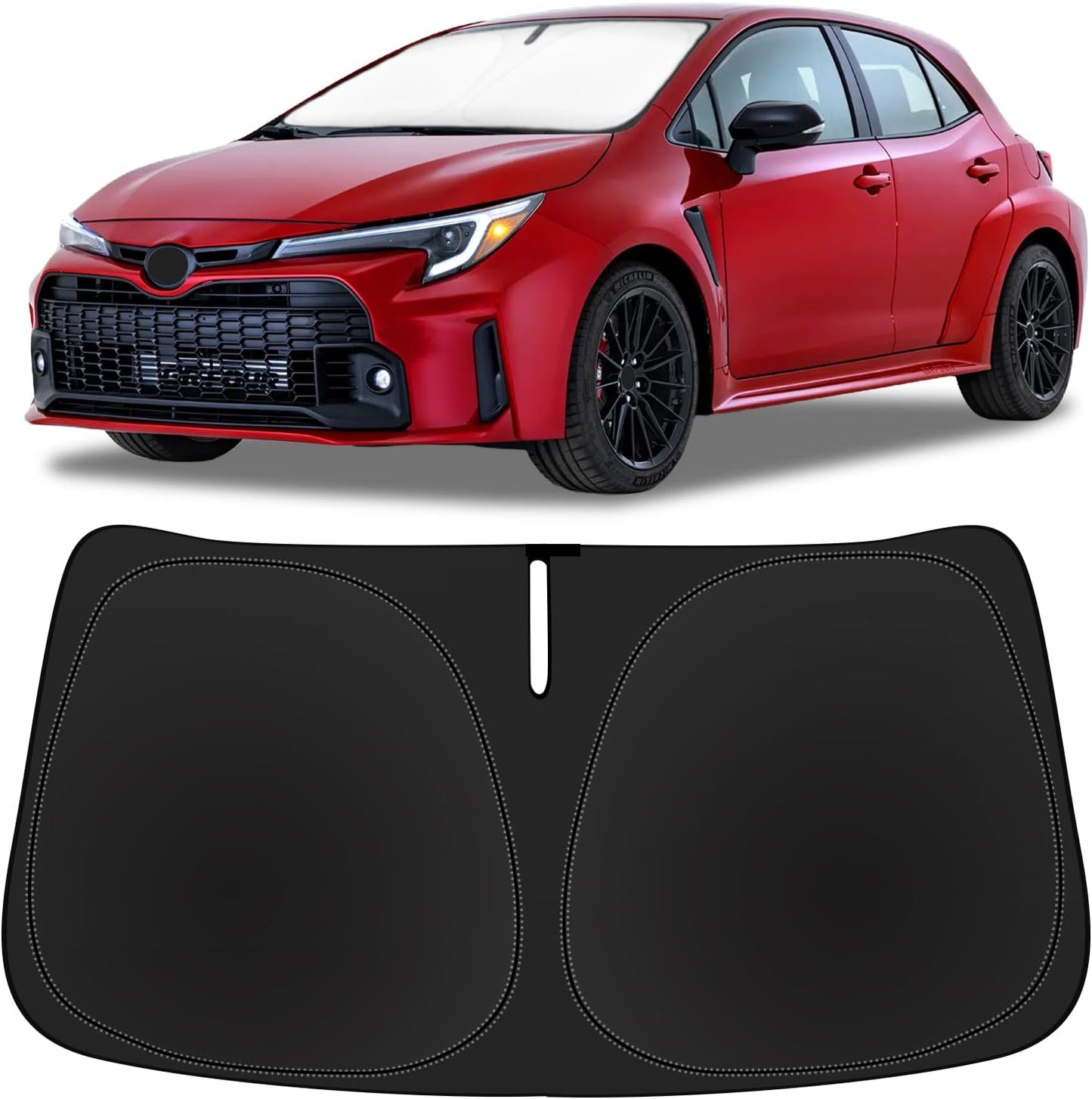 Sun Shade for Toyota Corolla Windshield Sunshades Cover Custom Fit 2020-2024 2025 Corolla L LS LE ECO XLE SE XSE Sedan Accessories Foldable Front Window Shields Sun Visor Protector Blocks UV Rays