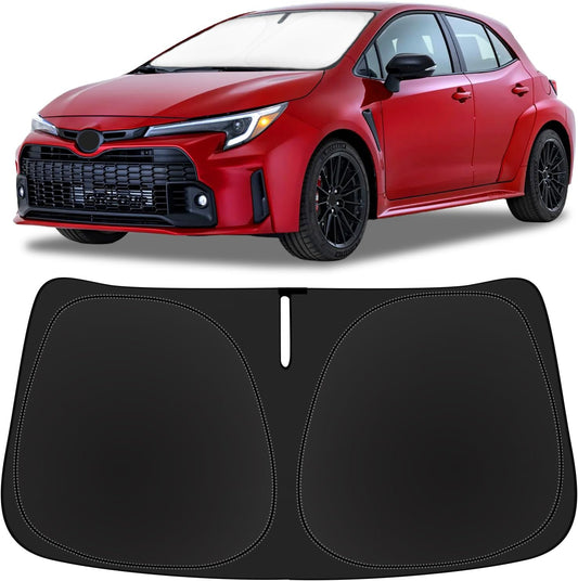 Sun Shade for Toyota Corolla Windshield Sunshades Cover Custom Fit 2020-2024 2025 Corolla L LS LE ECO XLE SE XSE Sedan Accessories Foldable Front Window Shields Sun Visor Protector Blocks UV Rays