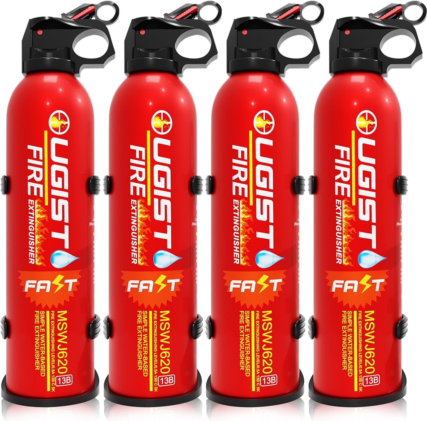 Fire Extinguisher for Vehicle & Home 620ml 4 Count, Car Fire Extinquishers, Prevent Re-lgnition, Best Suitable for Kitchen,The House Car Truck Boat Water-Based Mini Fire Extinguishers