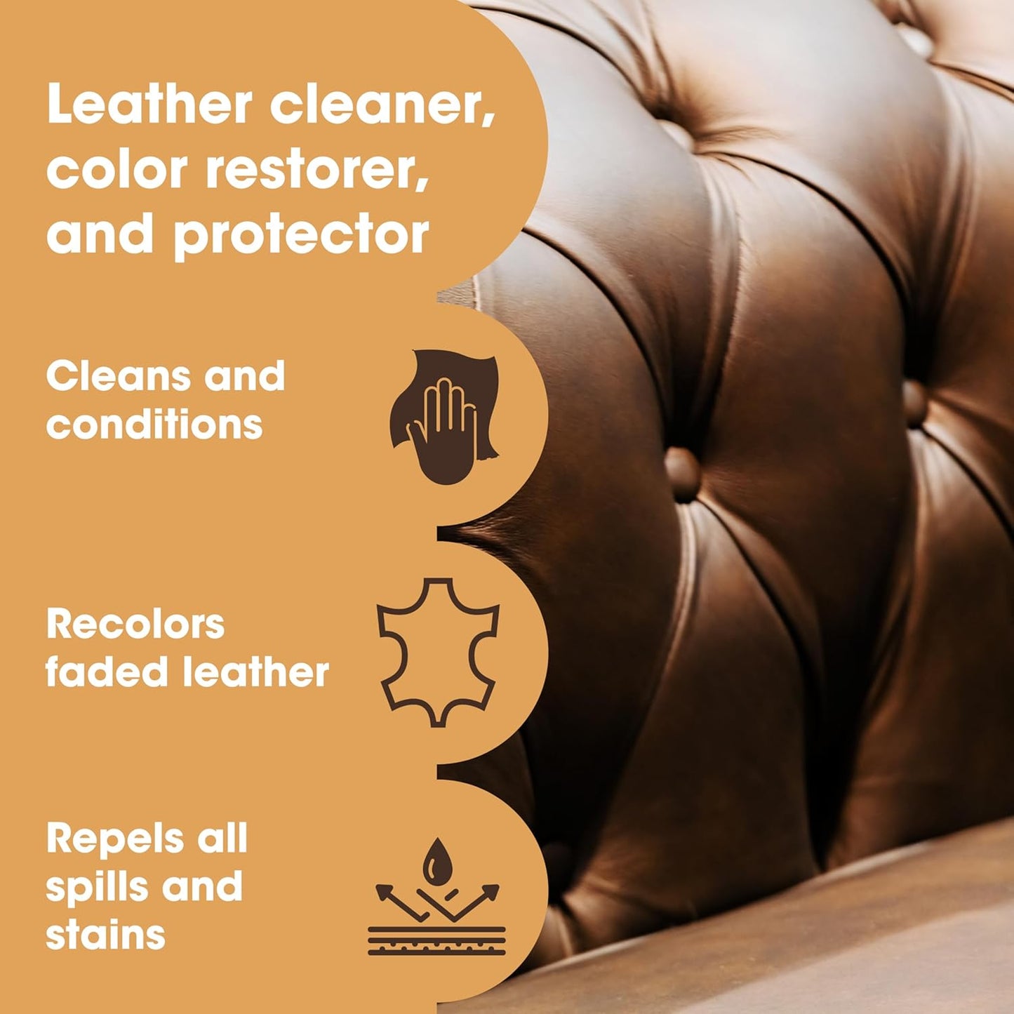 Furniture Clinic Leather Complete Restoration Kit | with Leather Recoloring Balm, Cleaner, 2-in-1 Protection Cream & Conditioner, Sponge, and Cloth | Repair Kit for Furniture (Maroon)