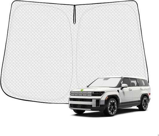 Windshield Sun Shade for 2024-2025 2026 Hyundai Santa Fe Accessories Thicken 6-Layer Front Window Sunshade Cover Sun Visor Protector Foldable Block UV Rays Keep Vehicle Cool