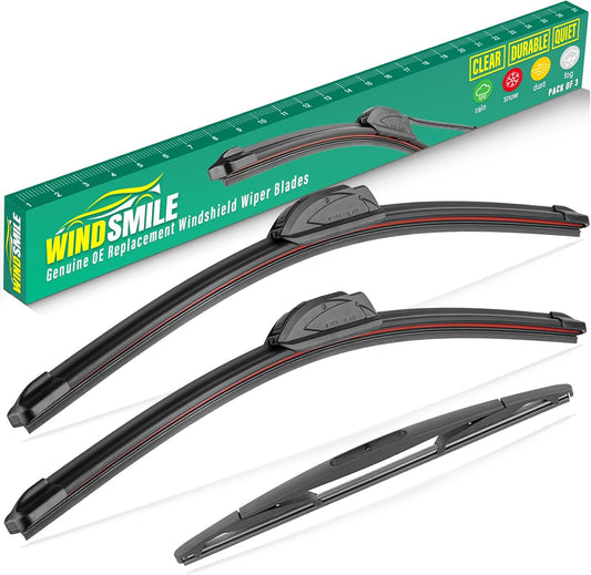 22" 22" 12" Windshield Wiper Blades Replacement for Chevy Chevrolet Tahoe 2009-2014 Chevy Suburban 1500/2500, Cadillac Escalade/ESV/EXT 2009-2014 Front Rear Wipers Set (Pack of 3)