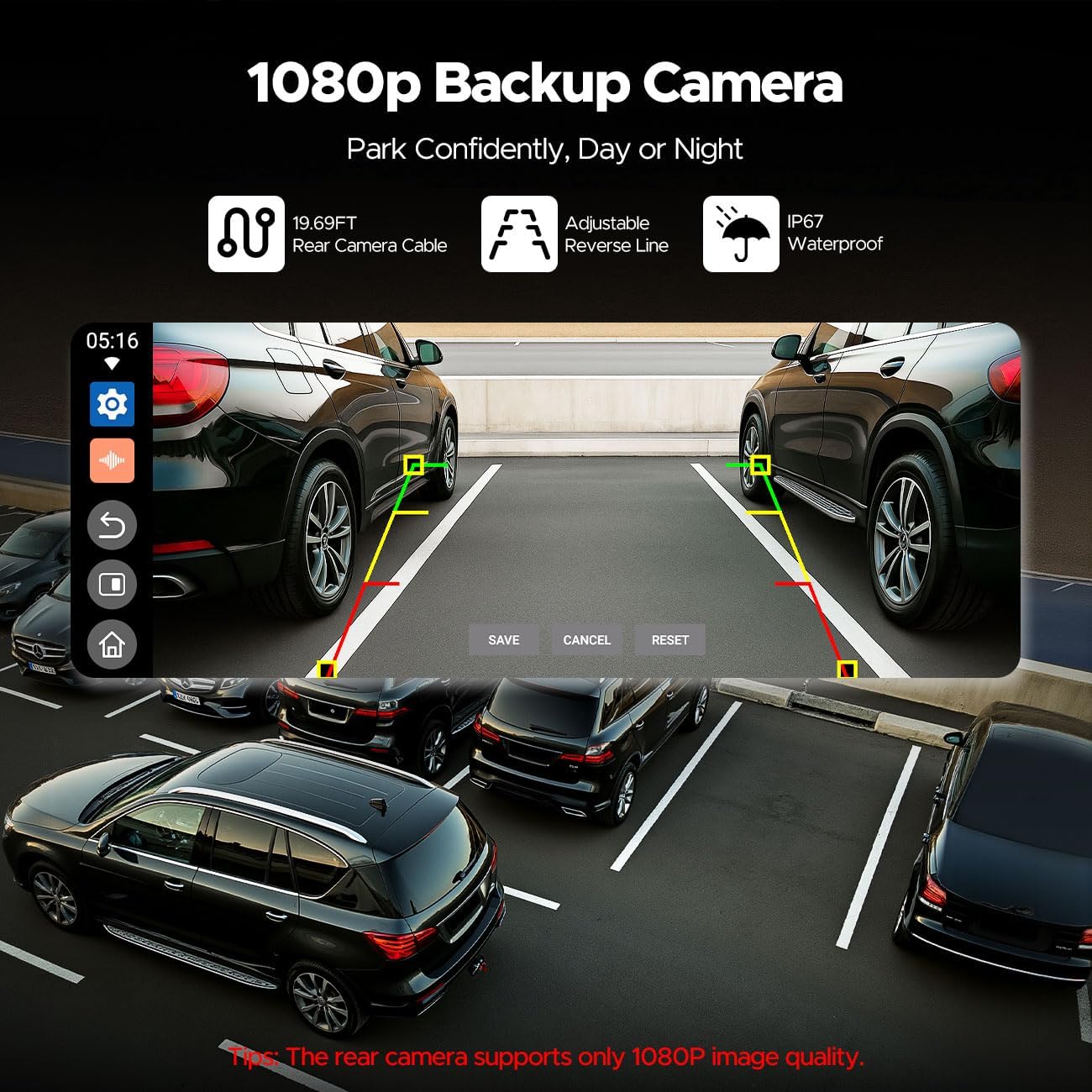 Volam 10.25'' Carplay Screen for car with Netflix YouTube and Backup Camera for iPhone Android Auto Upgraded Wireless AI Video Entertainment BOX Built-in Apps Voice Control GPS for iOS 10+ Android 11+