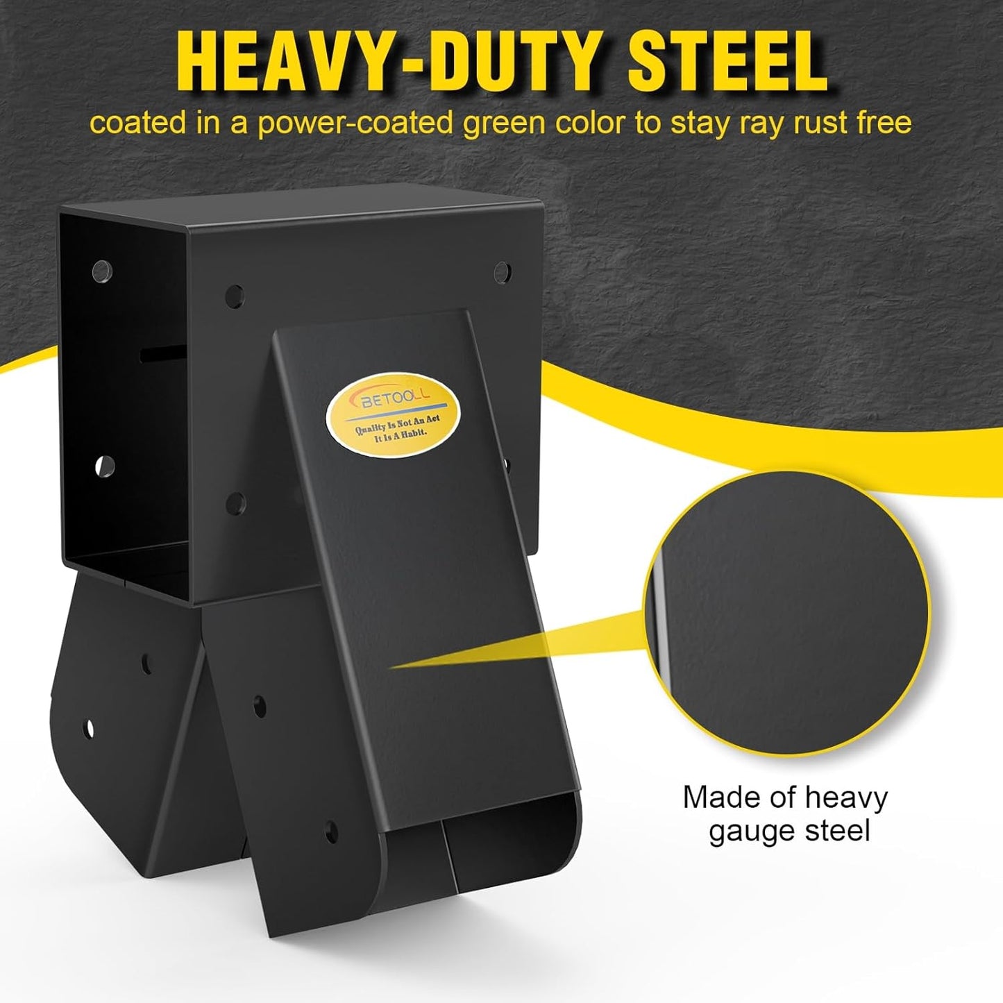 BETOOLL A-Frame 1pcs Brackets Swing Set Bracket for Heavy Duty Swing Set – Includes Mounting Hardware, Ideal for Indoor and Outdoor Playgrounds (1 Brackets-Black)