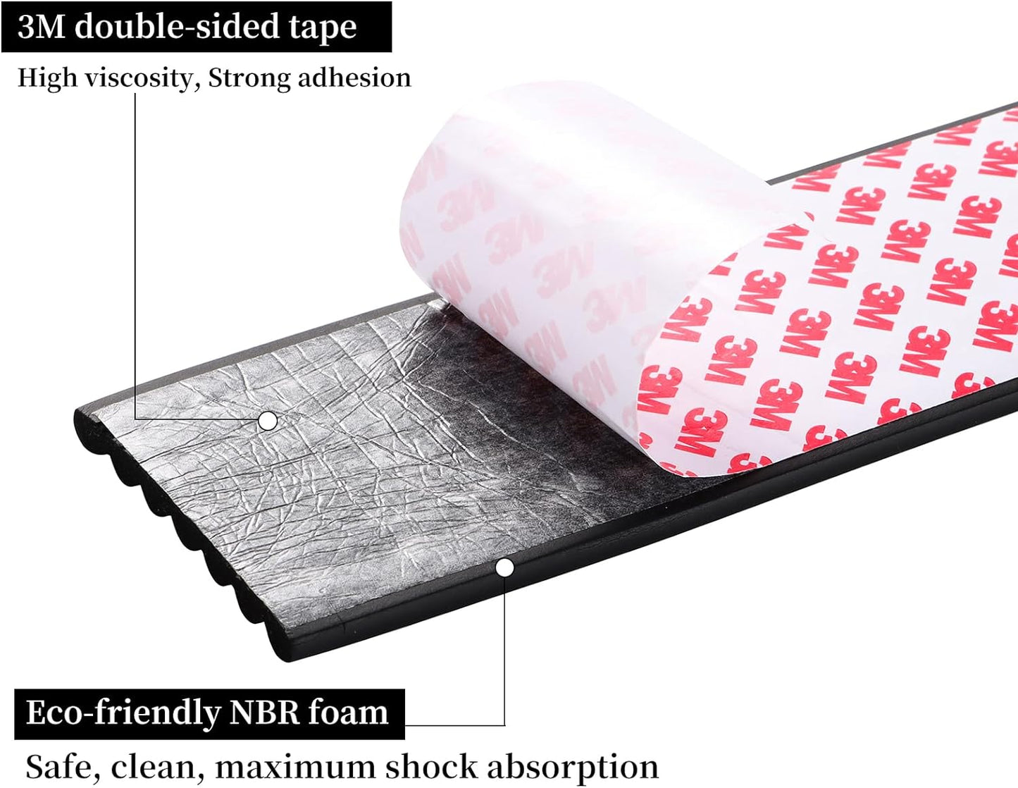 Corner Protector for Baby, Widen Edge Protector with Adhesive Backing, Baby Proofing Edge Corner Protectors Self Adhesive Furniture Corner Guard Bumper for Table, Desk, Fireplace (Black, 6.6ft)