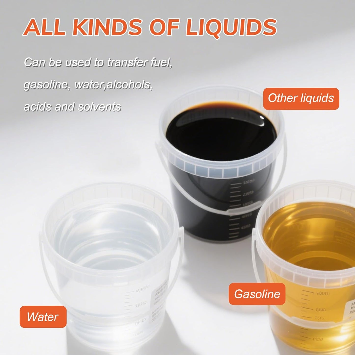 Portable Power Battery Pump - Battery Powered Siphon Fuel Transfer Pump, Siphon Pump for Gasoline, Fuel, Diesel, Water Universal Fit for Gasoline, Car, Portable Fuel Transfer Pump