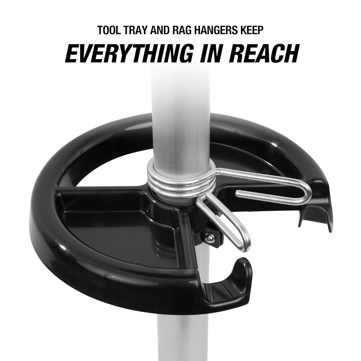 OEMTOOLS 87032 Oil Drain Pan with Funnel, 9 Gallon Oil Catch Pan with Adjustable Height, Portable Oil Drain Container with 17" Funnel