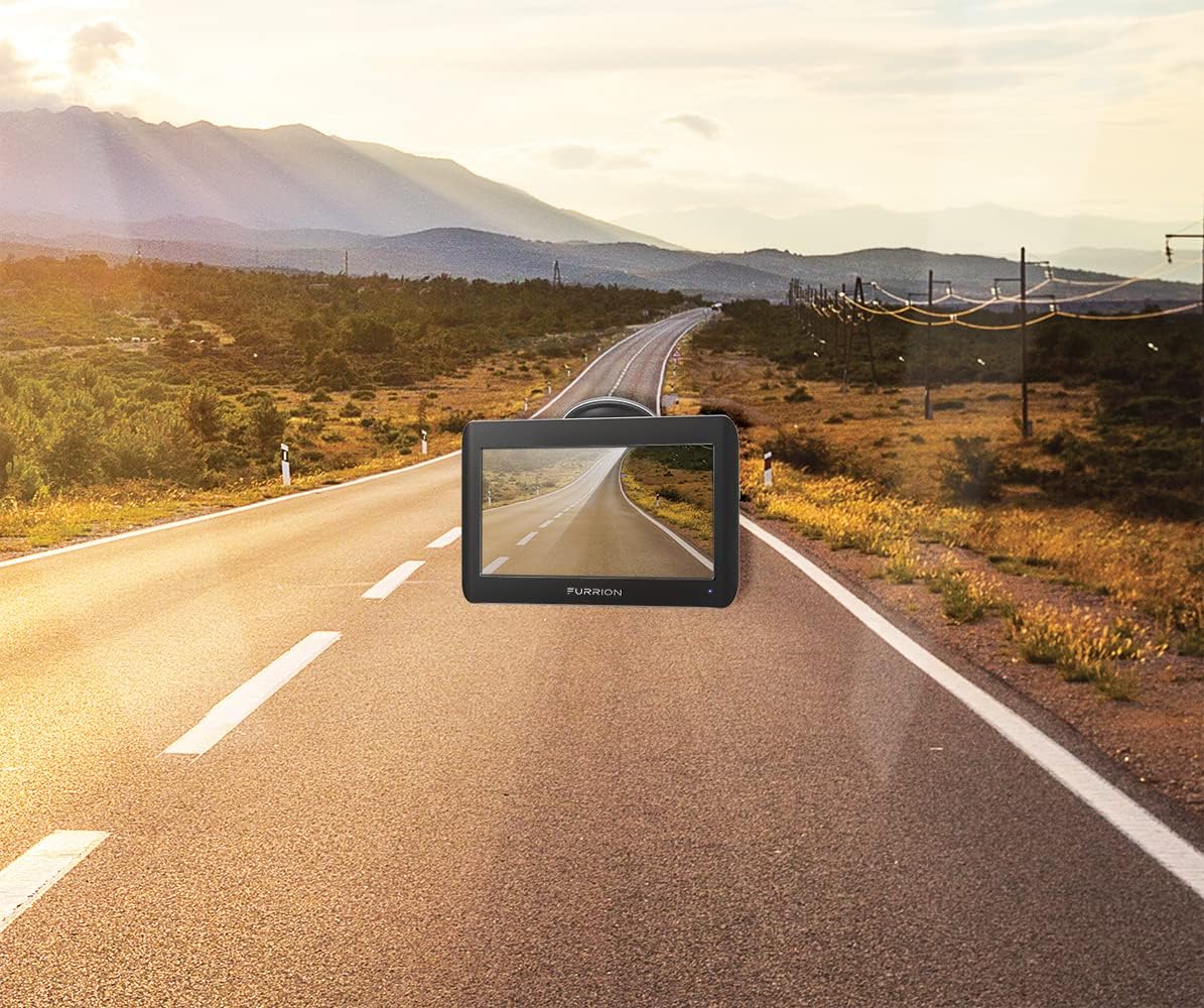 Furrion Vision S Wireless RV Backup Camera System with 5-Inch Monitor, 1 Rear Sharkfin, Infrared Night Vision, Wide-Angle View, Hi-Res, IP65 Waterproof, Motion Detection, Microphone - FOS05TASF