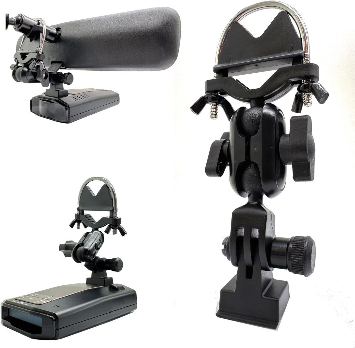 Heavy Duty U-Bolt Rearview Mirror Stem Mount Holder Compatible with M1 M2 Dash Camera for Escort Max360c Max 3 4 MKII MAXCAM X IXc Cobra DualPro GT 360 RAD 700i Radar Detector (EZ Mag-net Connection)