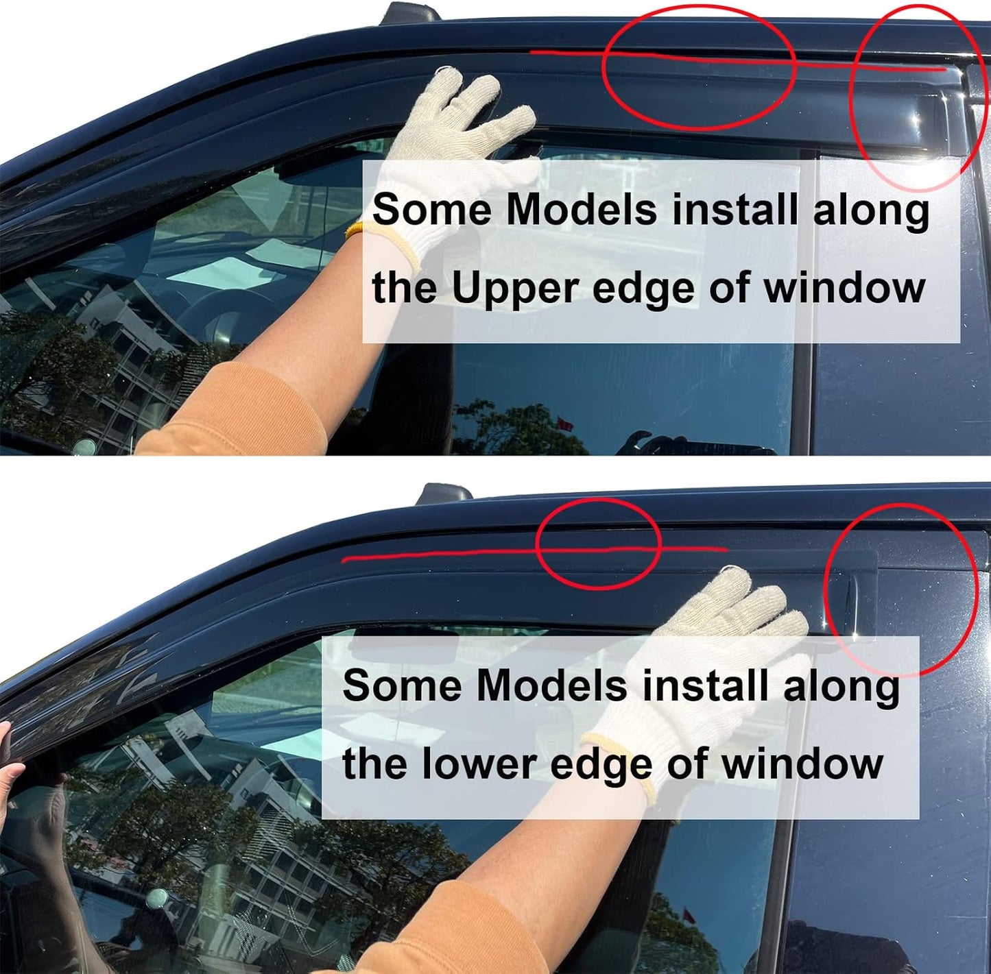 Window Visors Compatible with 2009-2016 Dodge Journey Sun/Rain Guards Wind Deflector 4pc