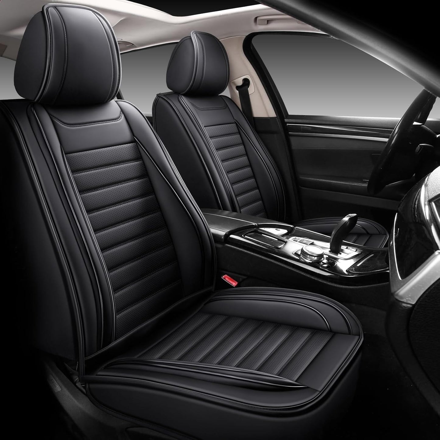 Car Seat Covers,Car Seat Protector Waterproof,Seat Covers Full Set, Car Seat Protectors,Automotive Seat Covers Fit for Most Cars Black