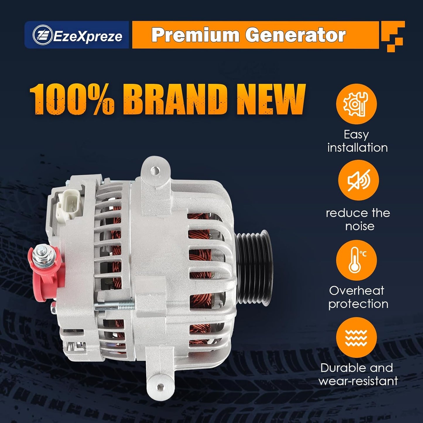 Ezexpreze 8318 New Alternator Fit for Ford F150 V8 4.6L 5.4L 2004-2008, for F150 Heritage 2004 (Not for SVT Lightning), Fit for Expedition 5.4L 2005 2006, Fit for Lincoln 5.4L Mark LT 2006-2008