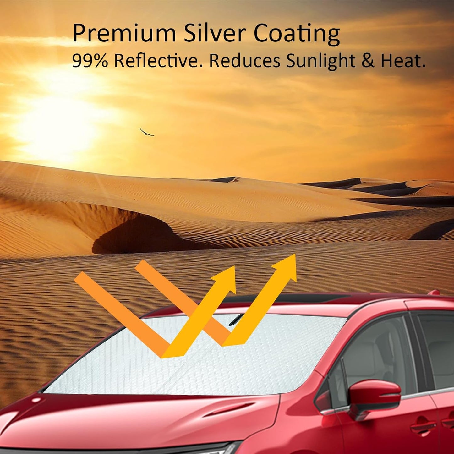 Car Windshield Sun Shade 5 Layers Thick for Subaru Forester SUV 2019-2024 2025 - Front Window Sunshade Sun Visor Accessories - Protector Vehicle Reflect UV Sun and Heat