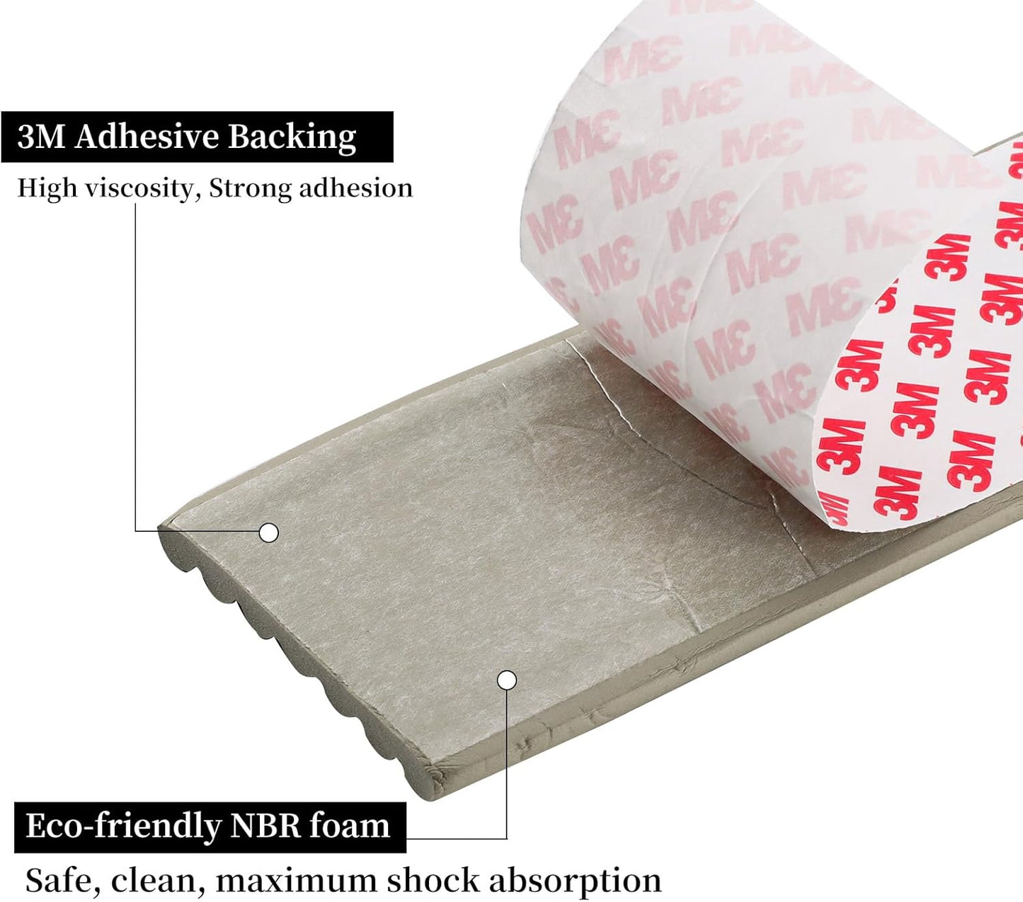 Corner Protector for Baby, Widen Edge Protector with Adhesive Backing, Baby Proofing Edge Corner Protectors Self Adhesive Furniture Corner Guard Bumper for Table, Desk, Fireplace (Gray, 6.6ft)