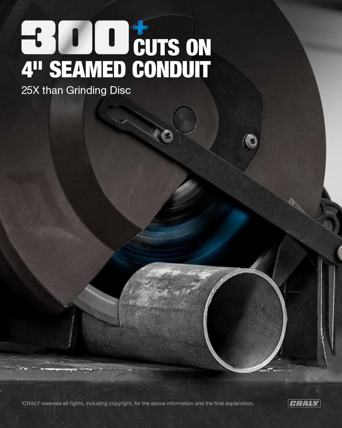 CRALY 12 Inch 60 Teeth Steel and Ferrous Metal Cutting Circular Saw Blade, 1 Inch Arbor, Thin Kerf, Professional Carbide Tipped Blade for Angle Iron, Threaded Rod, EMT Conduit(C1260MC)