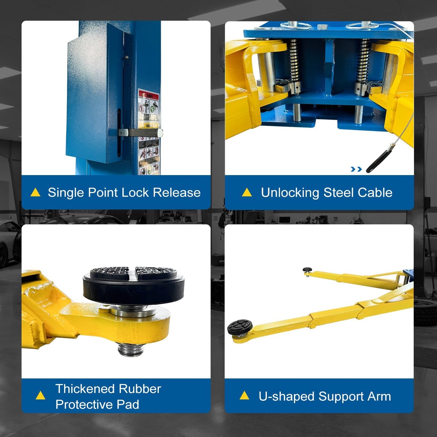 110V Two Post Car Lift 11,000 LBS Overhead Heavy Duty 2 Posts Auto Hoist Truck Lift for Garage w/ 36 Months Parts Replacement