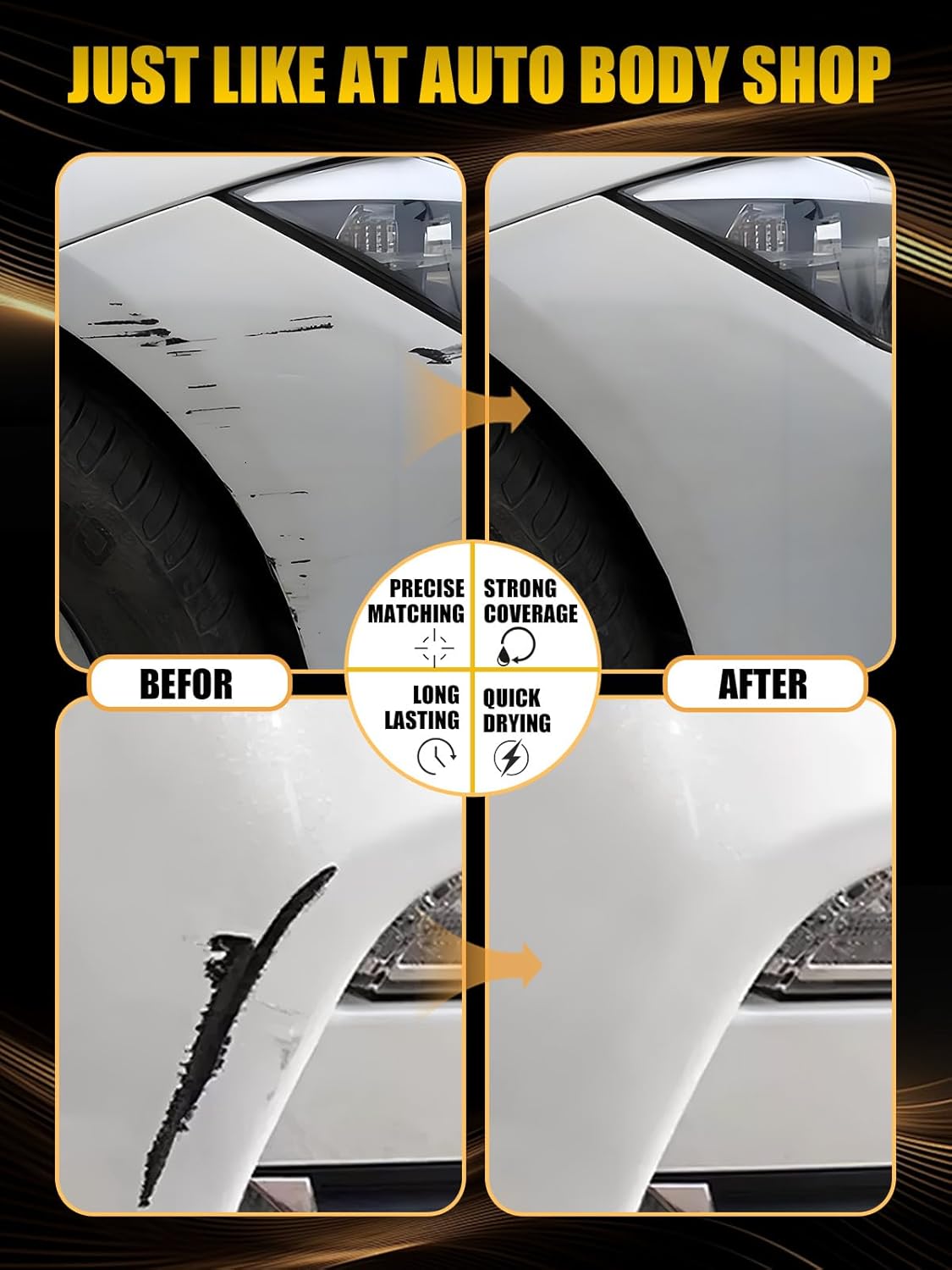 Platinum Graphite Metallic(K51) Touch Up Paint Compatible with Nissan, Exact Match Car Paint Pen Automotive Scratch Repair Remover Kit Quick & Easy Solution for Vehile Chips and Nicks