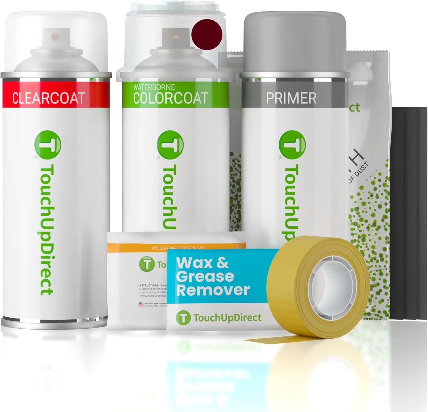 TouchUpDirect 3T3 Ruby Flare Pearl Compatible with Toyota Exact Match Touch Up Paint Aerosol - Platinum Kit