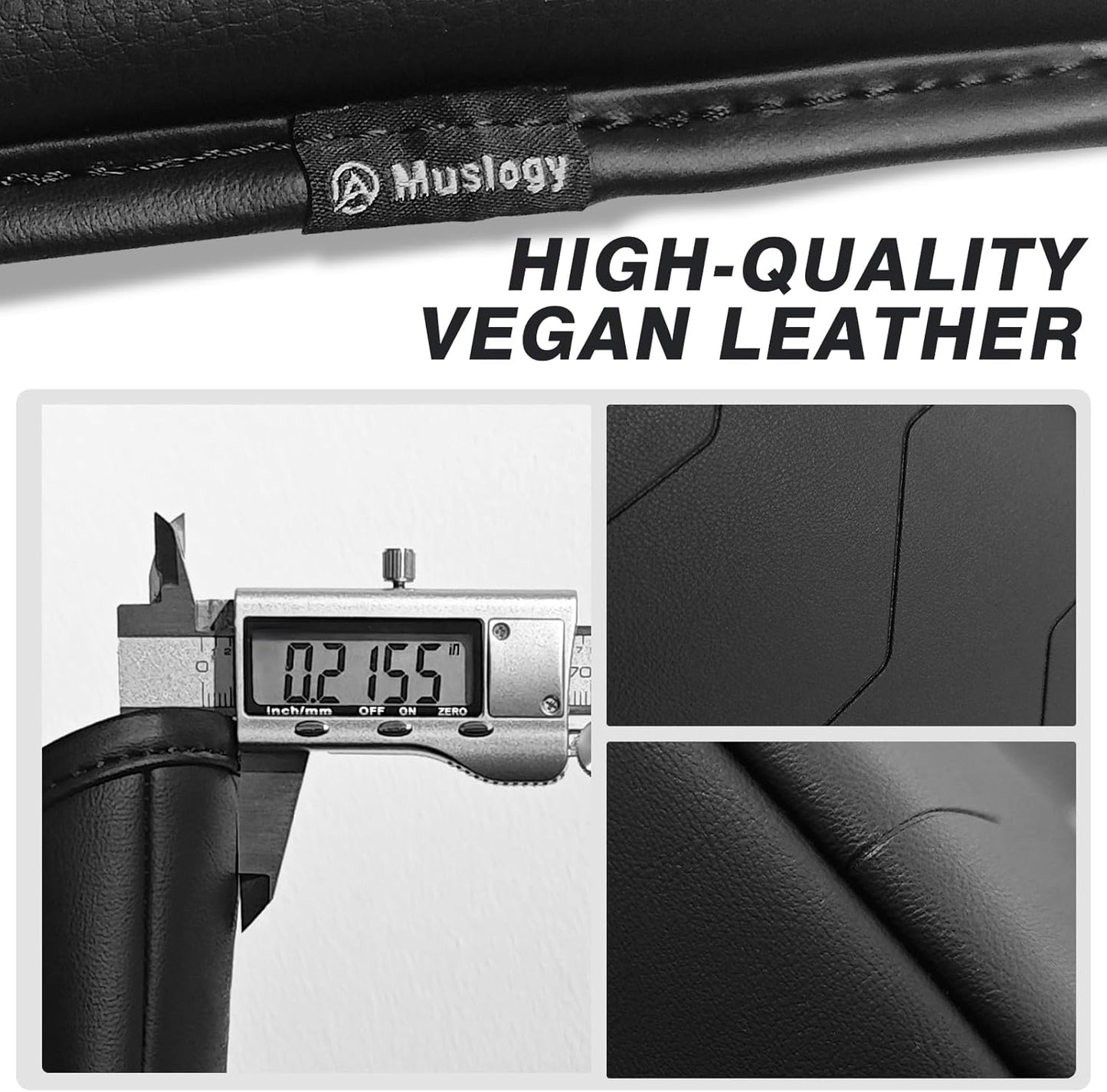 Muslogy Center Console Armrest Cover Compatible with 2020-2024 2025 Kia Telluride Comfort Armrest Pad Arm Rest Cushion Vegan Leather Protector Black Regular Thick