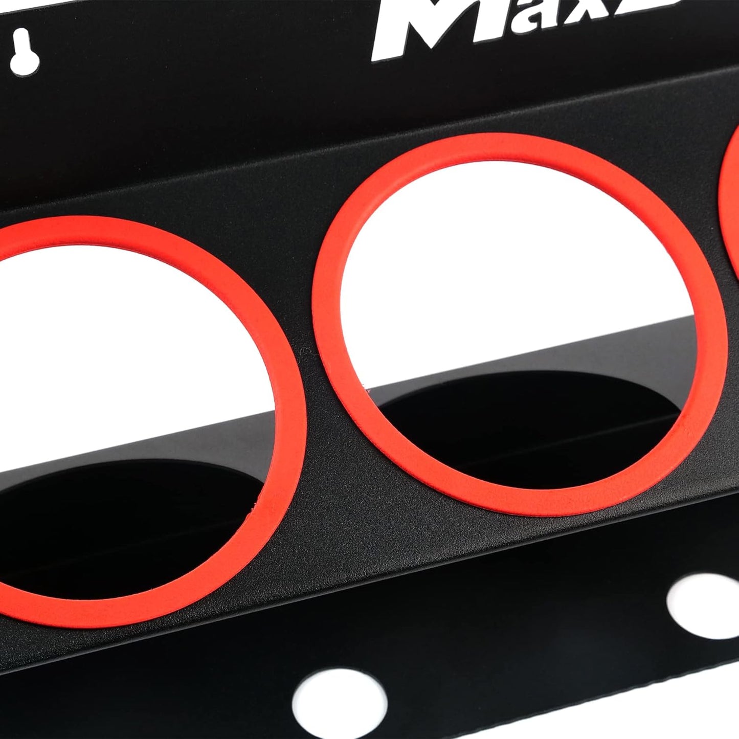 Maxshine Universal Spray Bottle Holder (16oz/34oz) - Holds 7 IK Trigger Sprayers with 3 Small Holes, Sturdy & Lightweight Wall-Mounted Organizer for Detailing Accessories