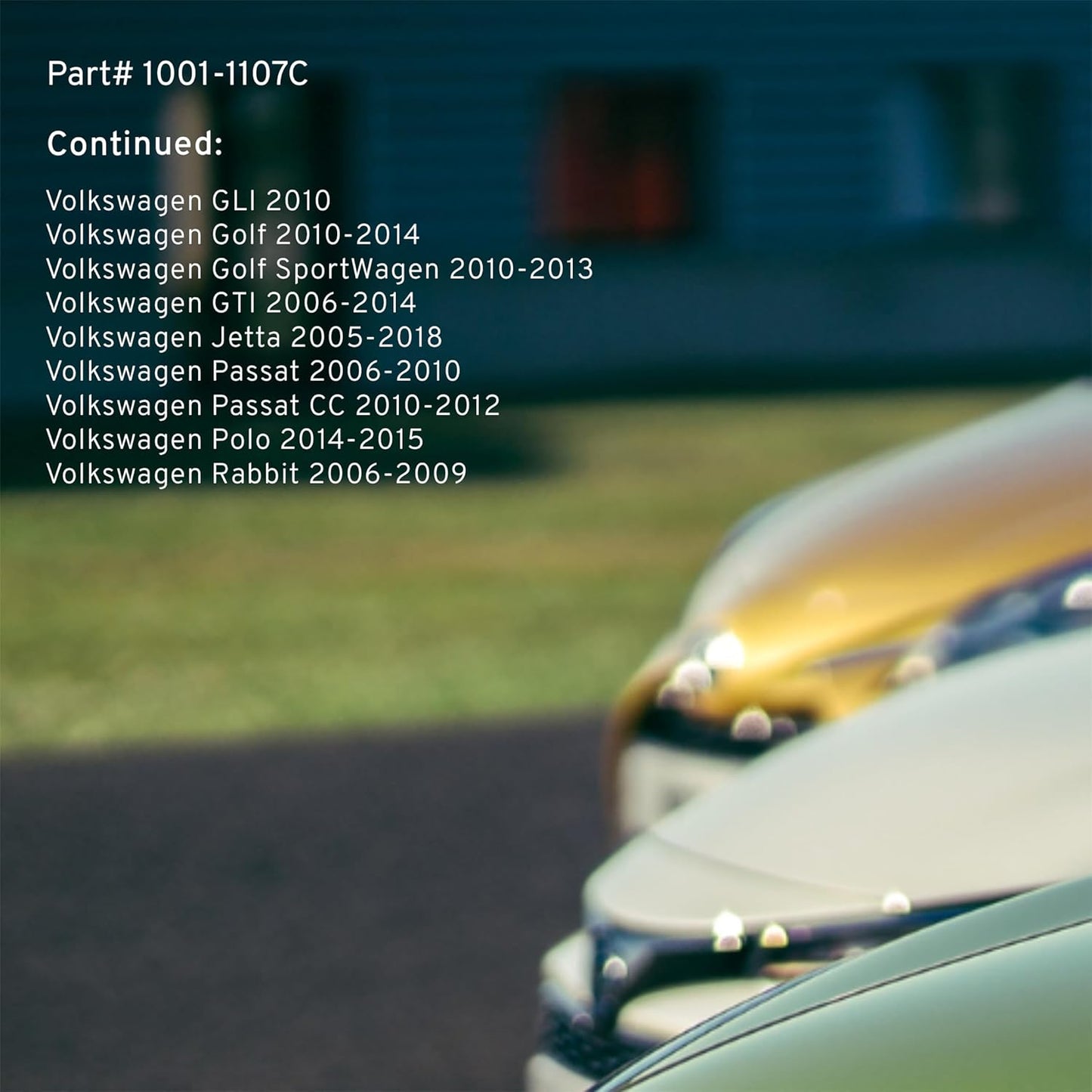 Premium Ceramic Front Brake Pads (1001-1107C) Compatible with 2005-2019 Audi/Volkswagen (A3 Quattro/Beetle/GLI/Golf/Golf SportWagen/GTI/Ibiza/Jetta/Passat/Rabbit/TT & More)