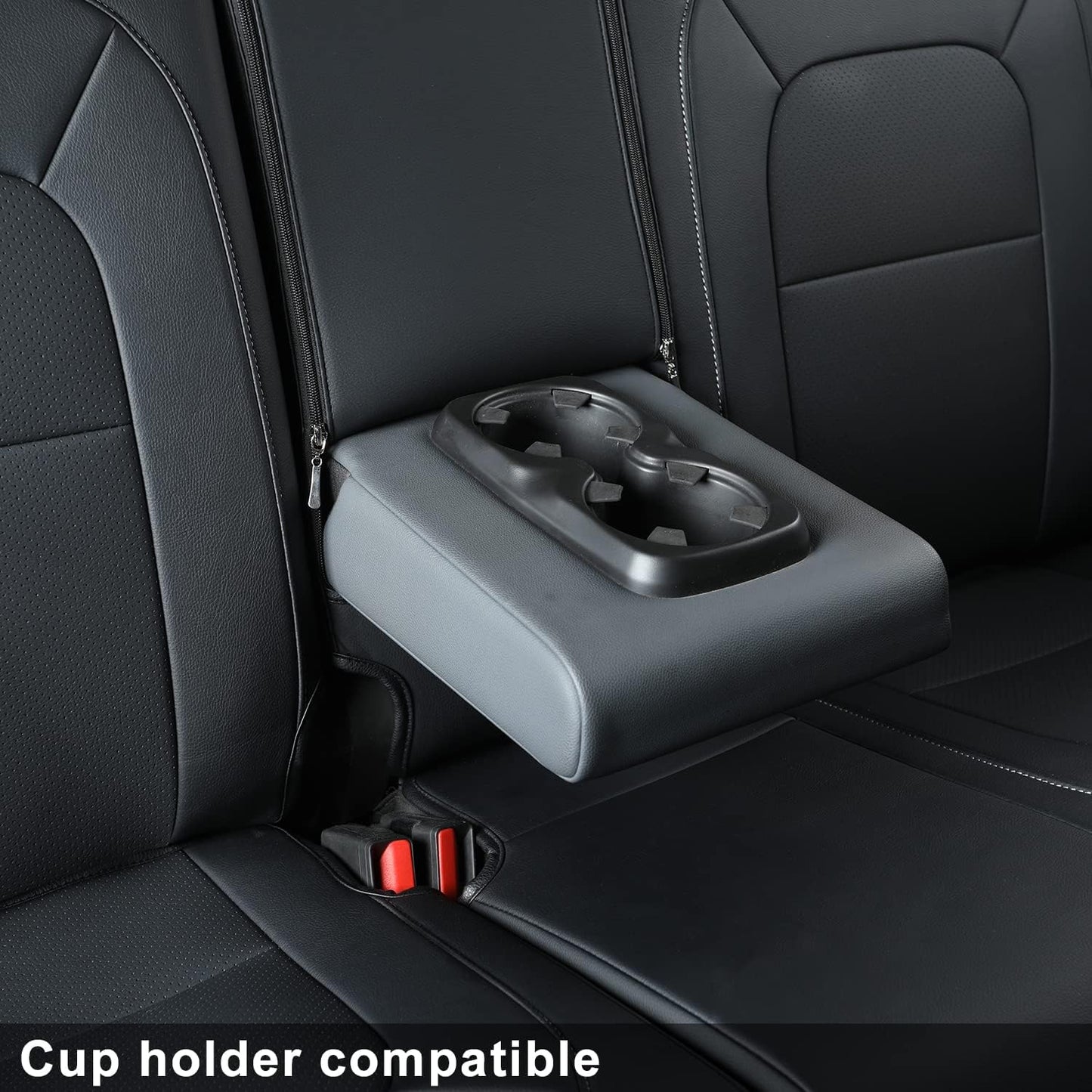 LUCKYMAN CLUB Chevy Colorado Seat Covers, fit for 2023 2024 2025 Colorado Crew Cab Z71 LT ZR2 Work Truck with Faux Leather (Black)