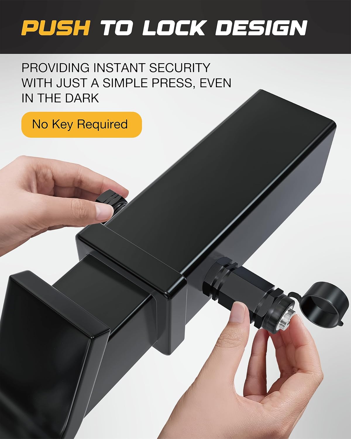 RETRUE Heavy-Duty Trailer Hitch Locks - 5/8" Pin for 2" and 2-1/2" Class III-IV Receivers, Includes 5 O-Rings and Weatherproof Caps, Ideal Trailer Accessories, 4 Pack