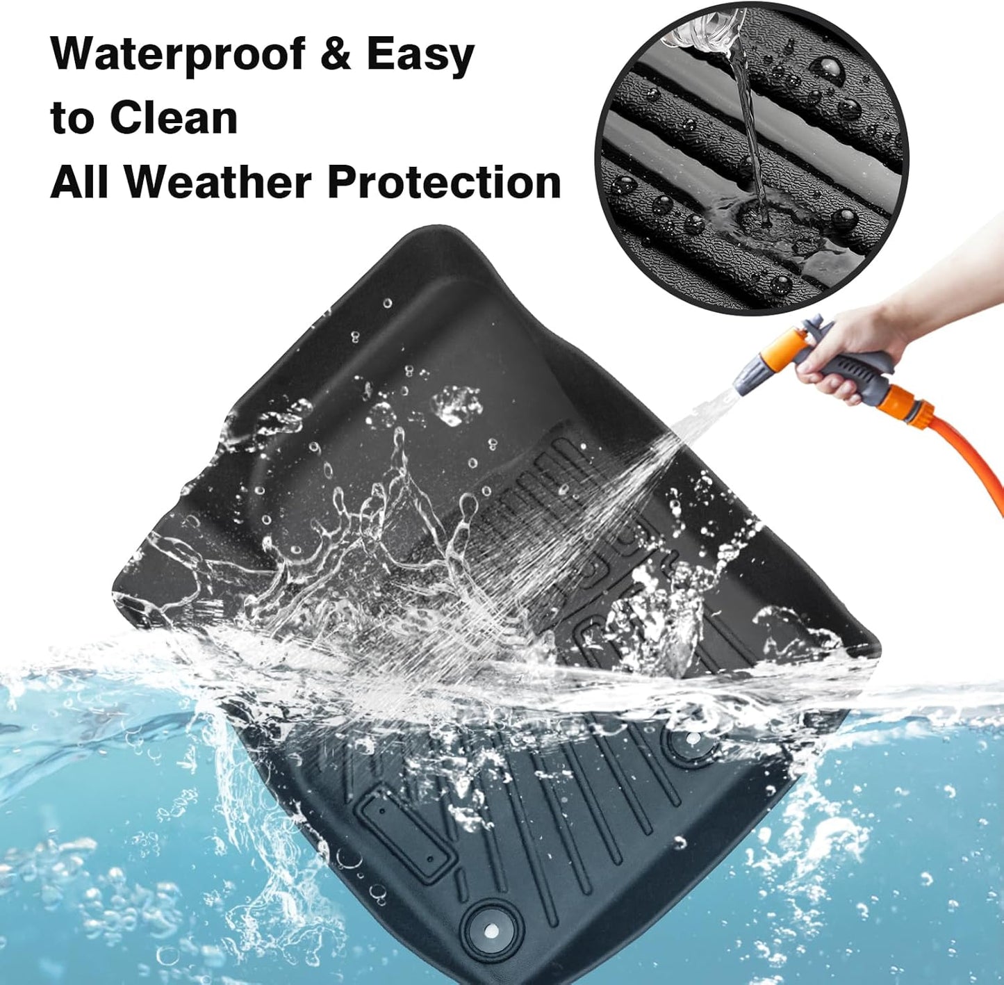 Powerty Floor Mats for 2021-2023 2024 2025 Nissan Rogue Accessories All Weather Floor Liner 3D TPE 1st & 2nd Row Floor Mat Heavy-Duty Floor Liners (NOT for Rogue Sport)