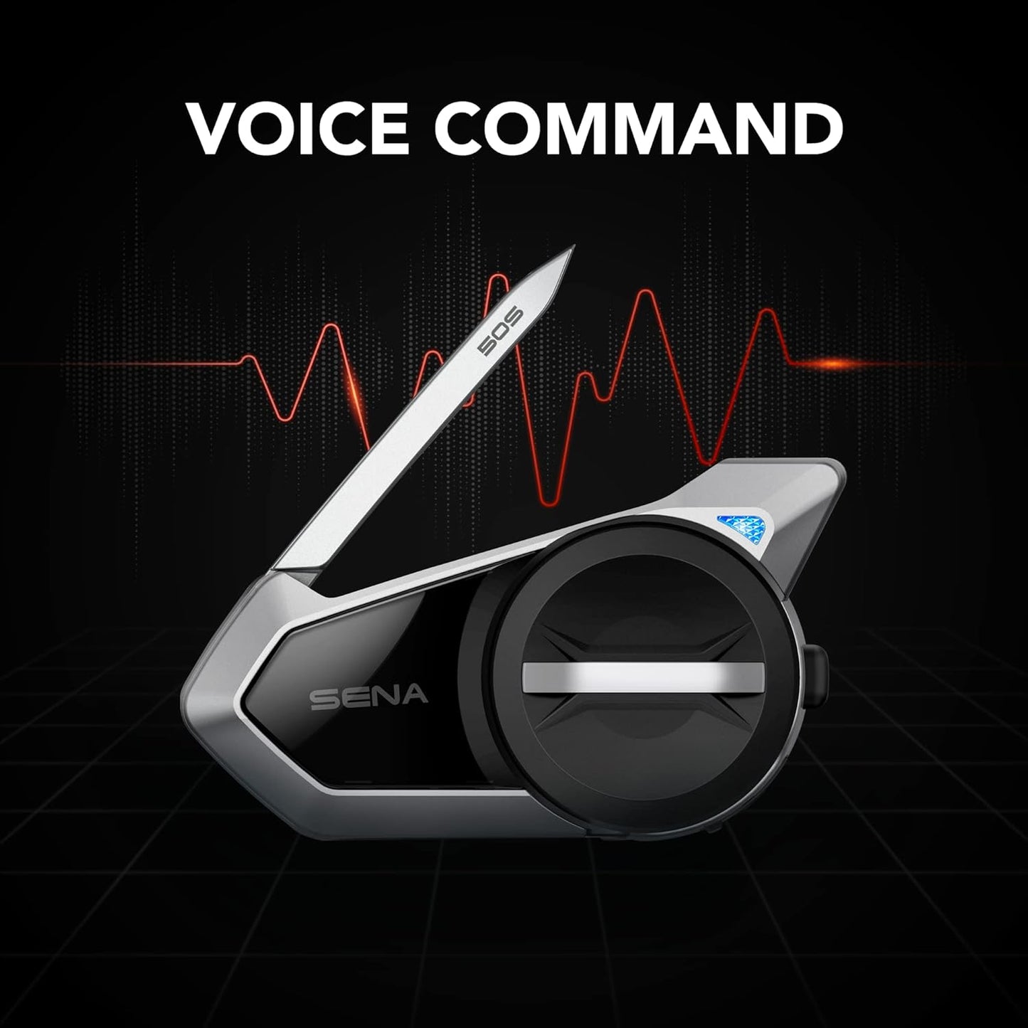 Sena 50S Motorcycle Jog Dial Communication Bluetooth Headset w/Sound by Harman Kardon Integrated Mesh Intercom System Premium Microphone & Speakers, Dual Pack