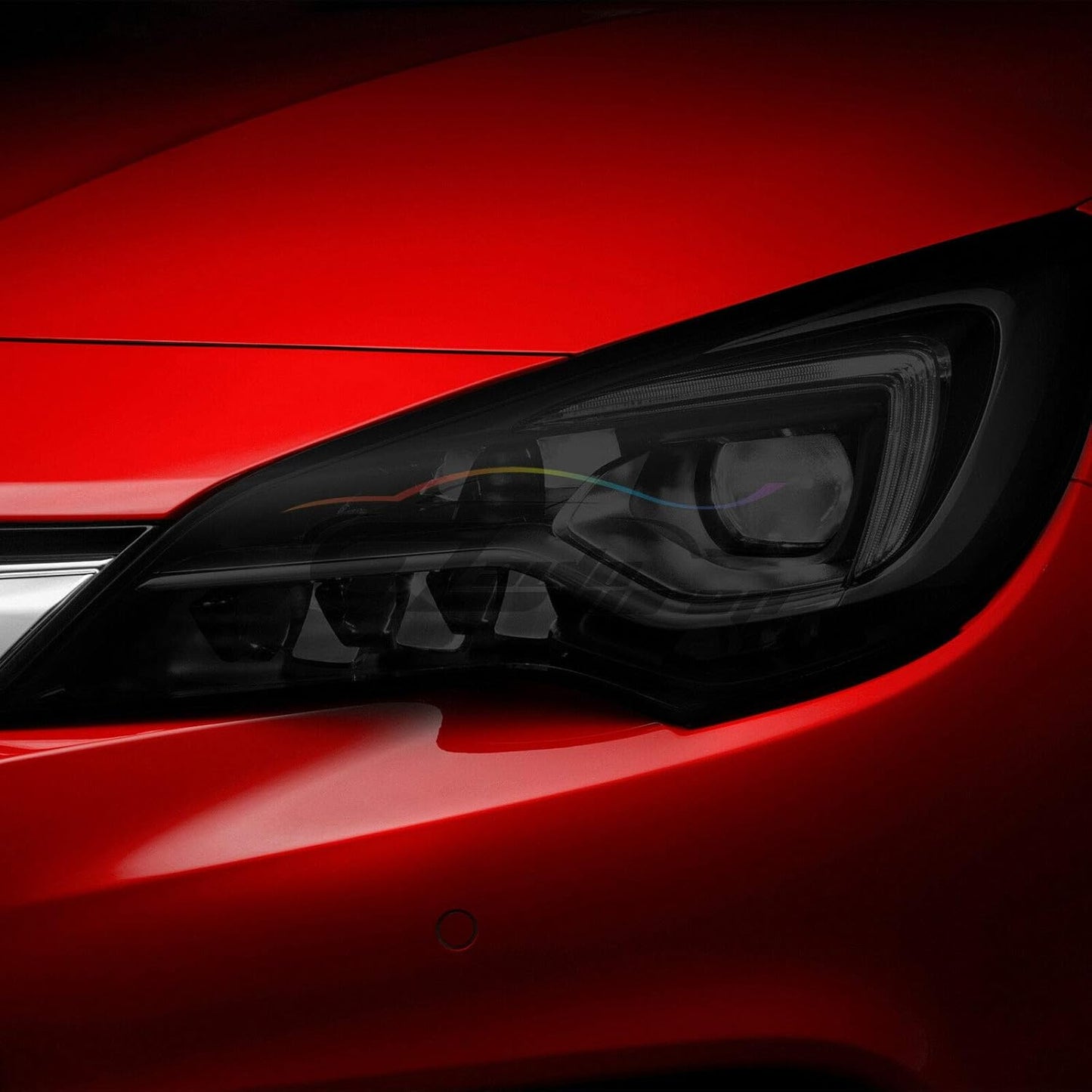 Free Tool Kit 12"x48" (1FT x 4FT) Glossy Dark Black Smoke Headlight Taillight Fog Light Side Marker Vinyl Tint Film Self Adhesive