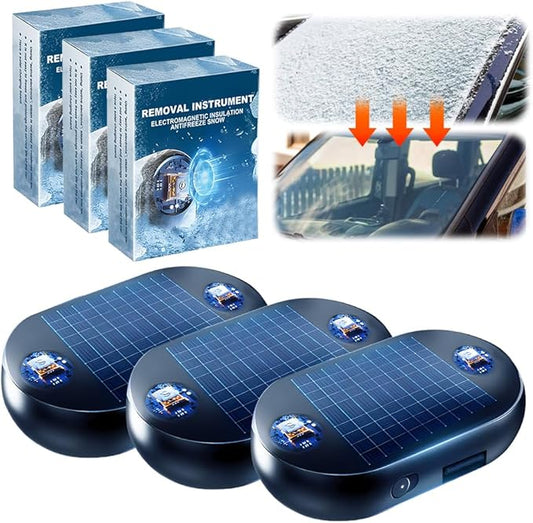 Anti-Freeze Electromagnetic Car Snow Removal Device, 2026 New Electromagnetic Interference Antifreeze Snow Removal Instrument, Automotive Electromagnetic Snow Removal Tool Car Defroster (3PCS)