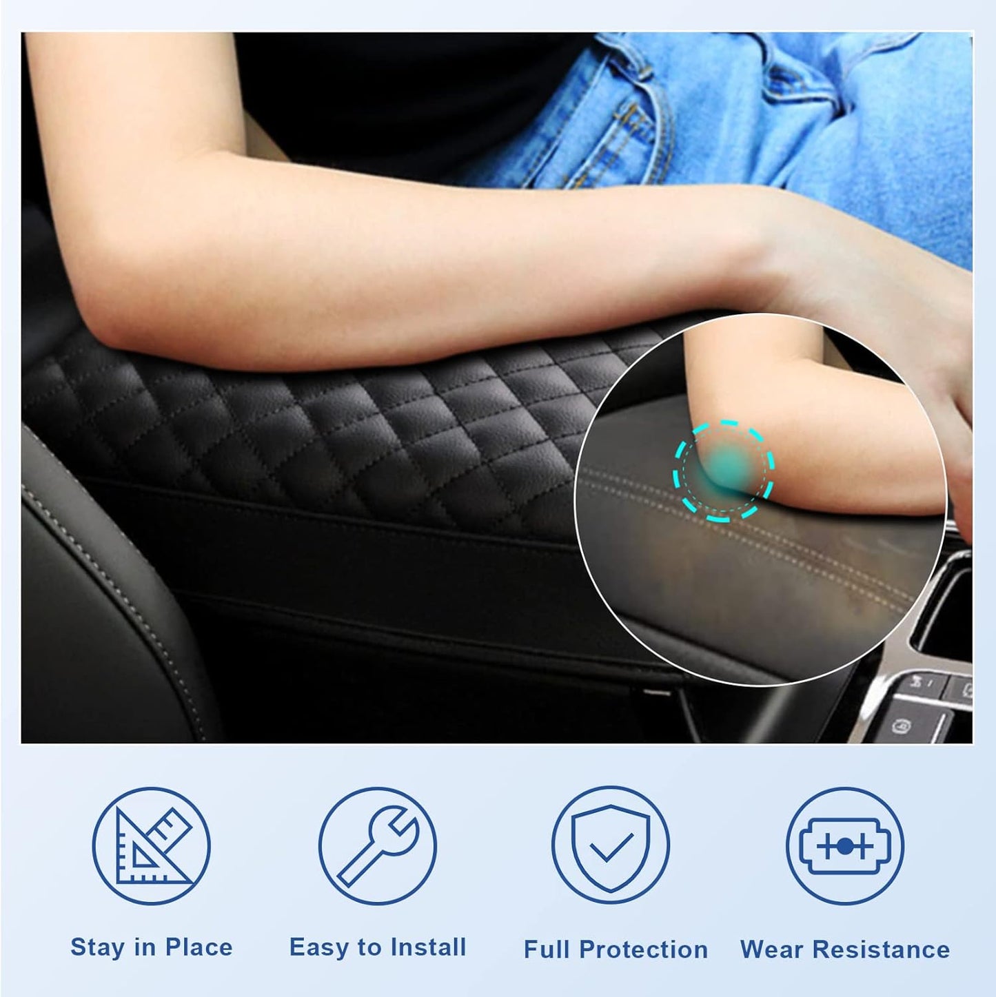 CDEFG Sorento Center Console Cover: Armrest Cover Center Console Pad for 2021 2022 Sorento Car Interior Accessories Arm Rest Protective Cover Scratch Resistance