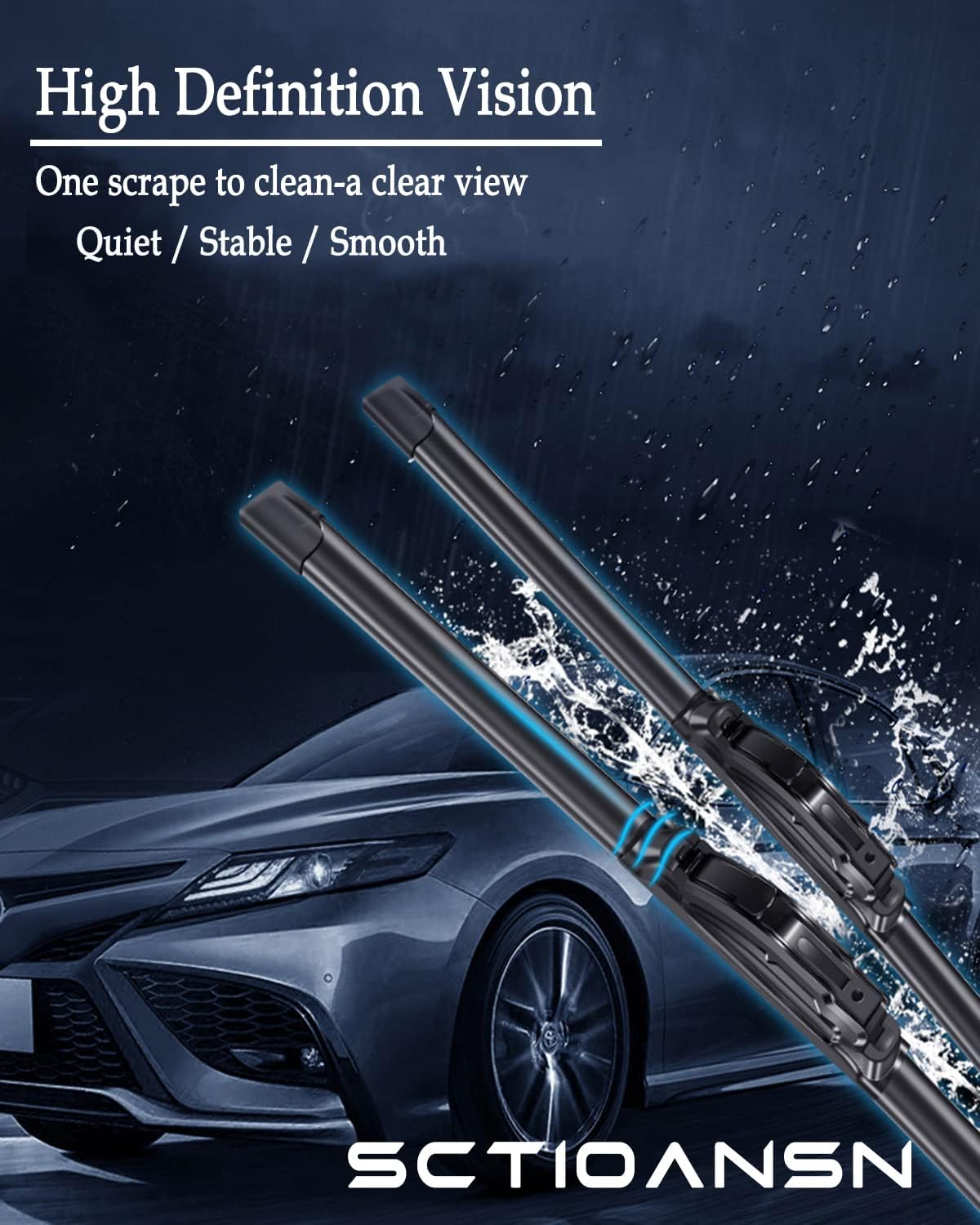 3 Wipers Set for Nissan Versa Note 2014-2019, Windshield Wiper Blades Original Equipment Replacement Front and Rear- 28"/13"/12B" (Pack of 3) J- HOOK