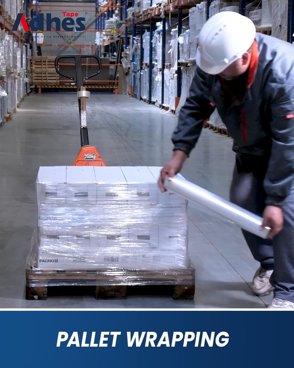 ADHES Heavy Duty Shrink Wrap Roll, 18 Inch x 1500 Feet, 4-Pack Stretch Wrap Stretch Film, 80 Gauge Industrial Strength Plastic Moving Rrap for Pallet Wrap, Furniture Wrapping Moving & Protection