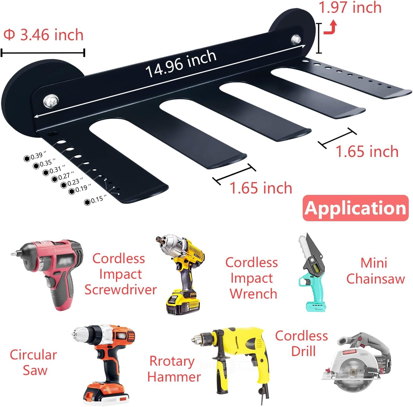 MUTUACTOR Power Tool Organizers and Storage Drill Tools Holder Magnetic Mount,Heavy Duty Magnetic Tool Holder,Utility Storage Rack for Garage,Warehouse,Clearance,Hand Tools,Workshop,Shed