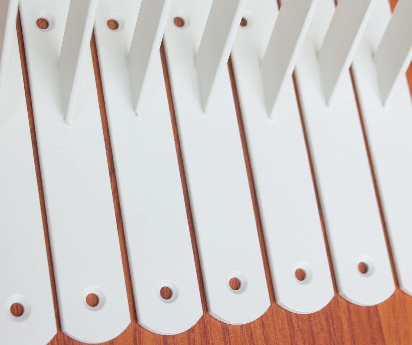 8 Pack L10 x H 8" White Heavy Duty Shelf Brackets with Screws Metal Shelf Brackets Shelf Support Angle Brackets for Shelves L Brackets Heavy Duty Floating Shelf