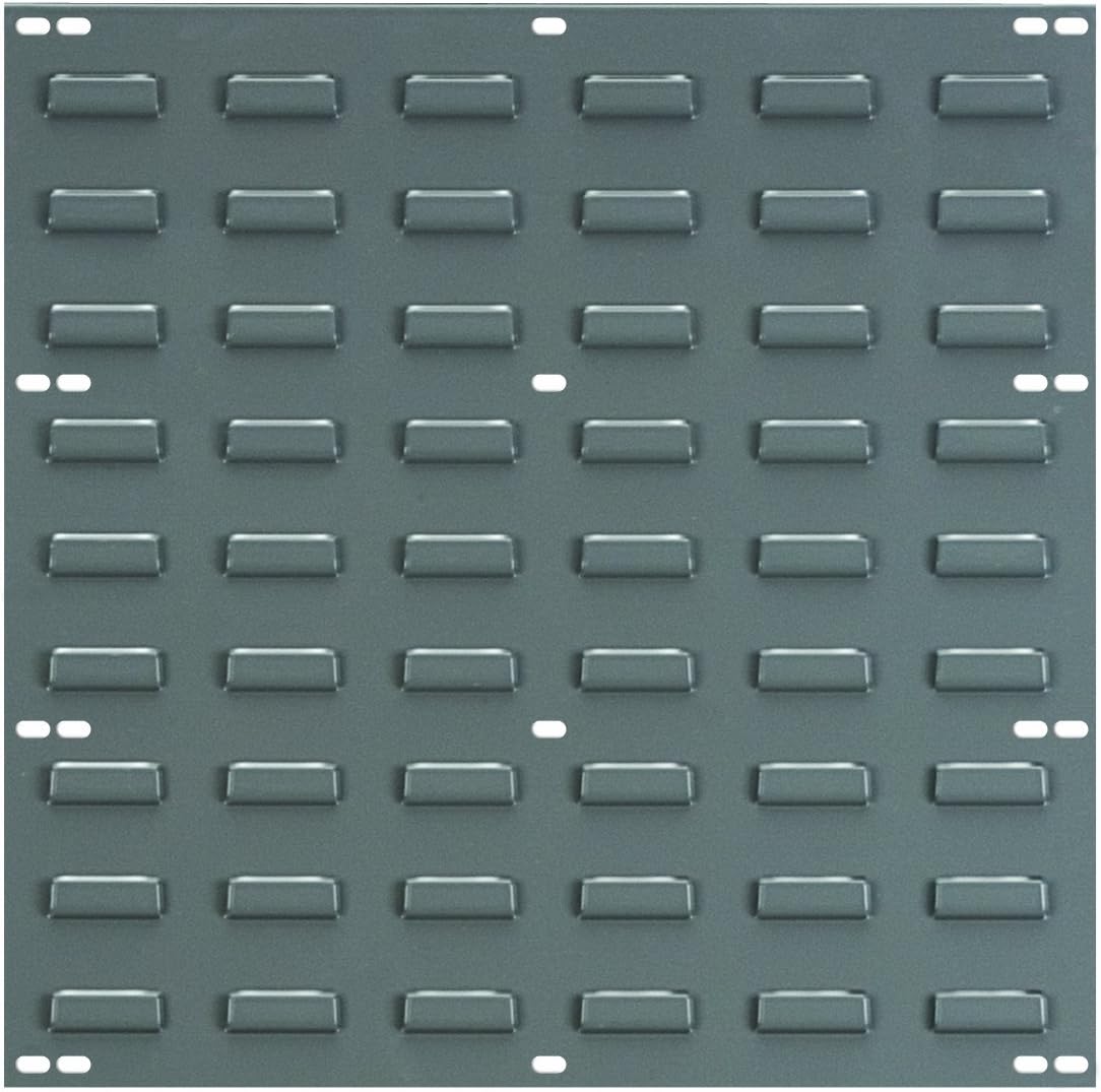 Akro-Mils 30618 Heavy Duty Wall Mount Garage Storage Steel Louvered Panel | Wall Storage Bin Hanging Organizer System for AkroBins, 18-Inch W x 19-Inch H, Grey, 4 Pack