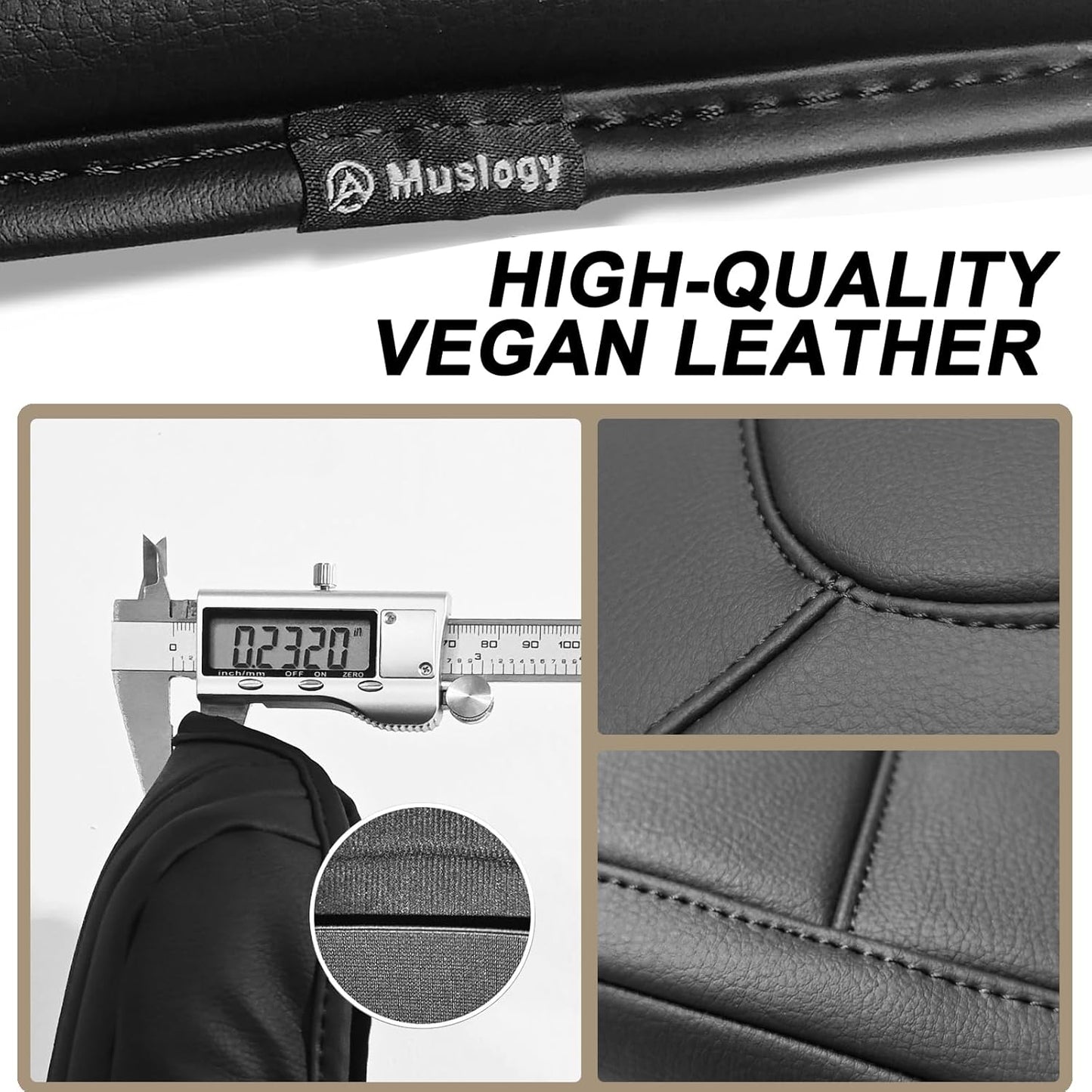 Muslogy Center Console Armrest Cover Compatible with Nissan 2019-2025 Altima Accessories Comfort Armrest Pad Arm Rest Cushion Vegan Leather Protector Black Regular Thick
