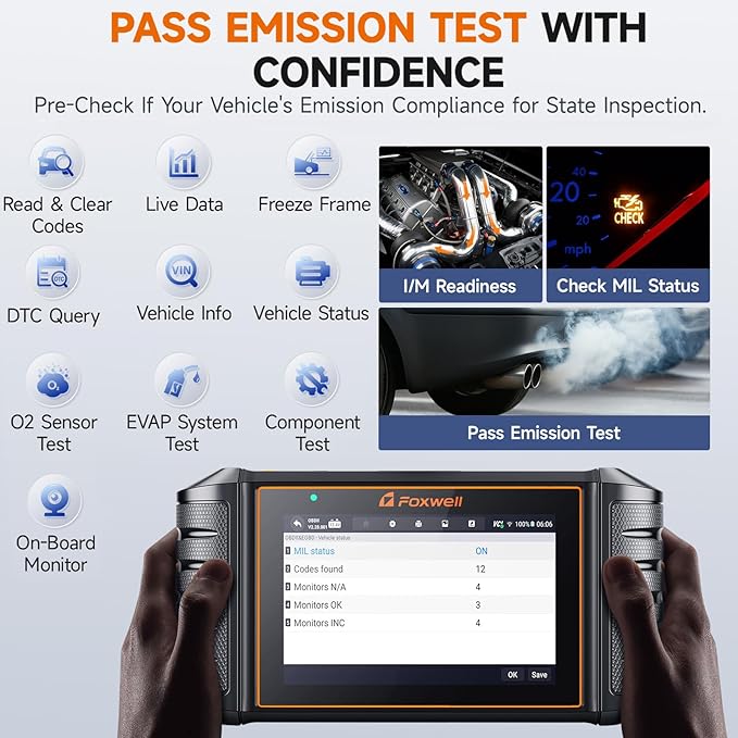 FOXWELL NT710 Scan Tool fit for BMW, Full-System Diagnostic Tool with Bi-Directional Control, All Reset Services, Battery Registration & ECU Coding fit for BMW/Mini/RR, Lifetime Free Update