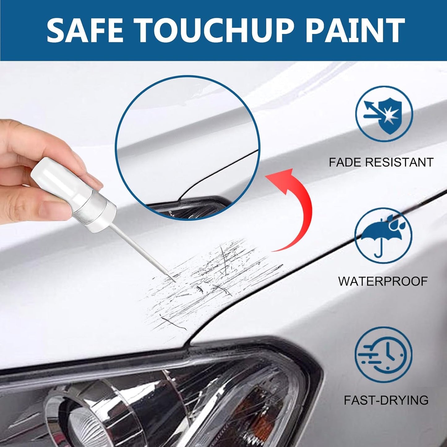 Red Hot(G7C/WA130X) Touch Up Paint for Chevrolet-Exact Match 2 in 1 touchup Paint Pen for Chips and Nicks Repair Car Paint Scratch Repair Kit