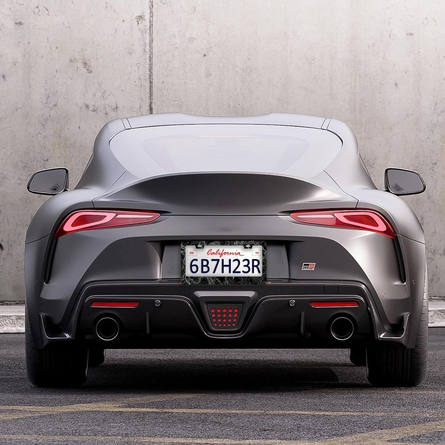 Topographic Map License Plate Frames - 2 Pcs Set 2 Holes Stainless Steel Metal Novelty Auto Car Accessories Decoration License Plate Frame Cover Size 6.3" x 12.2" Fit US Vehicles for Women Men Gift